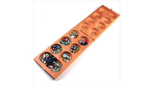 Double Mancala  (Cam Taşlı Ahşap Mangala  )