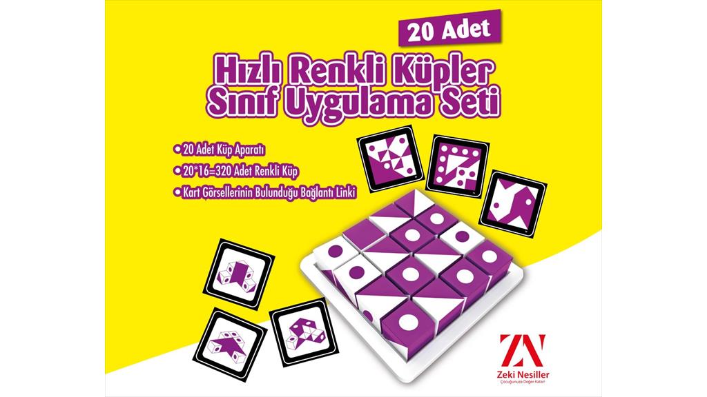 HIZLI RENKLİ KÜPLER SINIF SETİ ( 20 ADET )